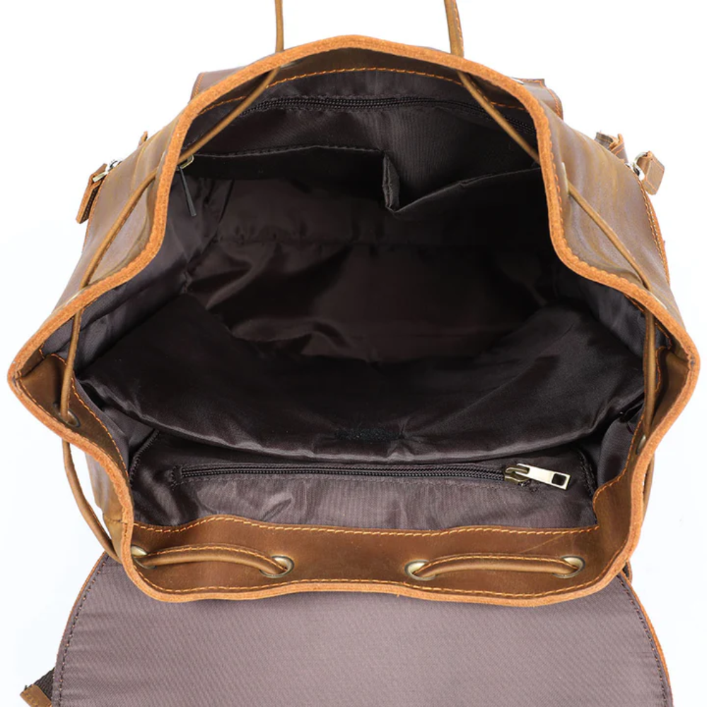 KYLO - Brauner Leder-Rucksack