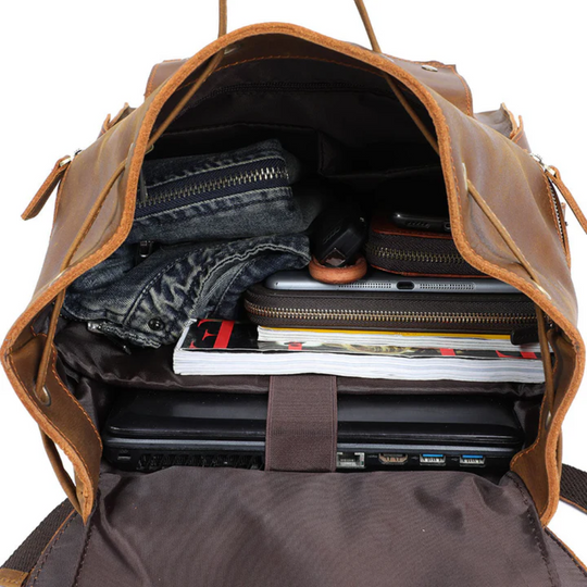 KYLO - Brauner Leder-Rucksack