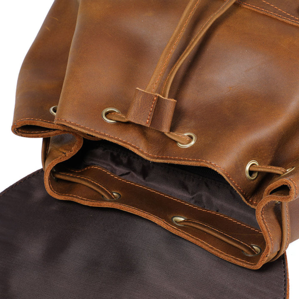 KYLO - Brauner Leder-Rucksack