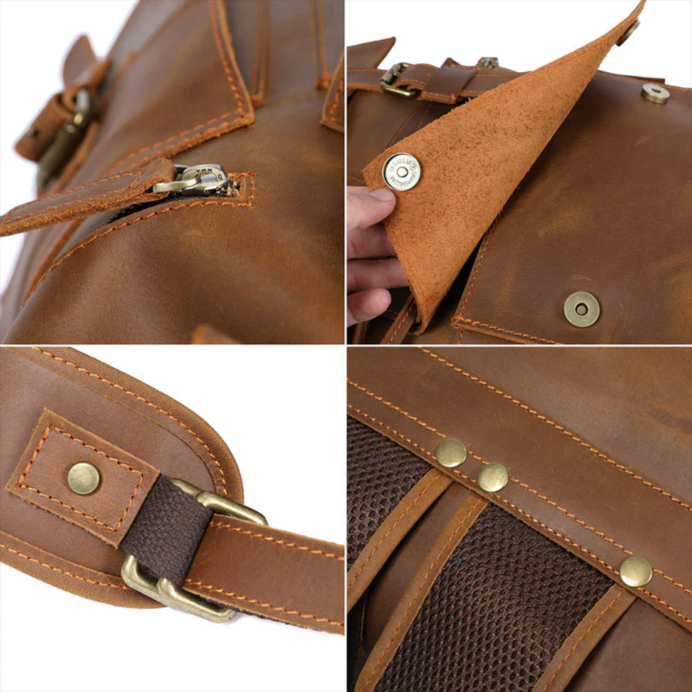 KYLO - Brauner Leder-Rucksack