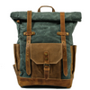 ROVIK – Waxed Canvas Rolltop Rucksack mit Leder (Unisex)