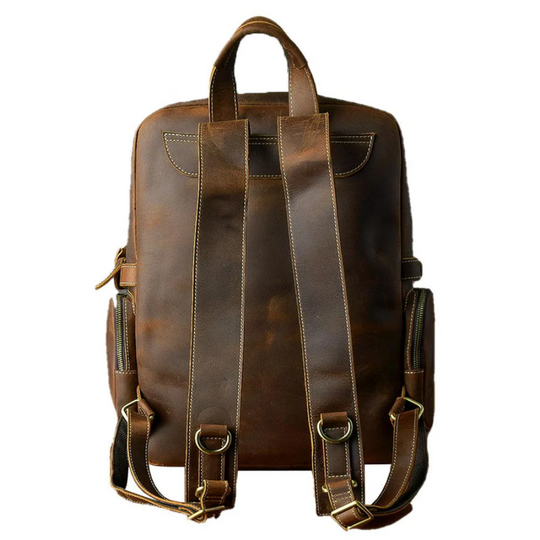 BASEL - Brauner Lederrucksack