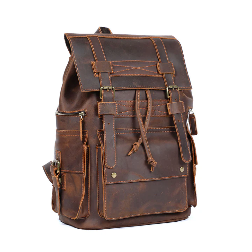 KYLO - Brauner Leder-Rucksack