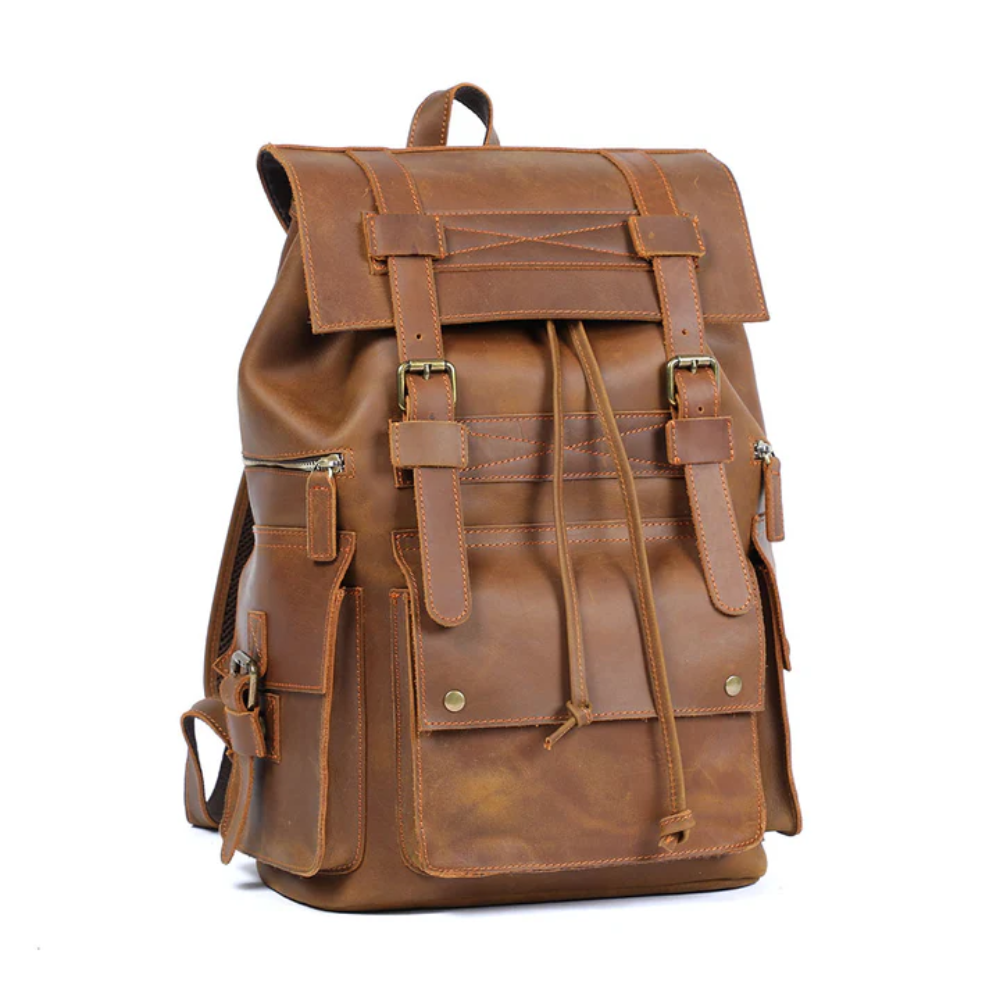 KYLO - Brauner Leder-Rucksack