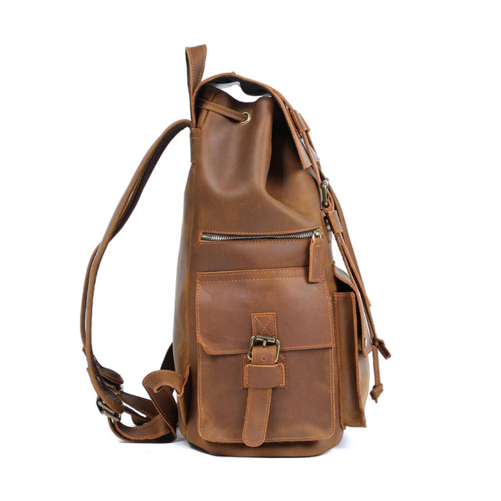 KYLO - Brauner Leder-Rucksack