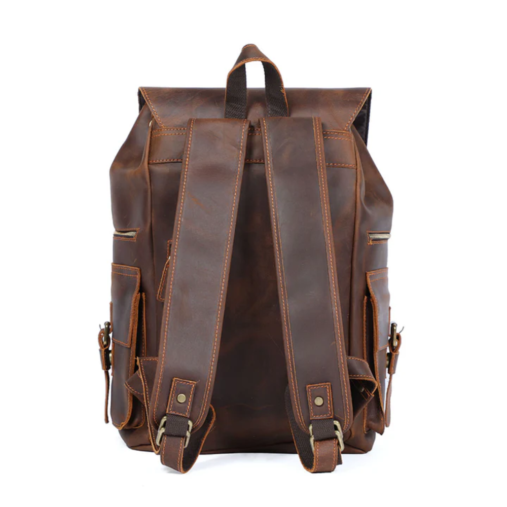 KYLO - Brauner Leder-Rucksack