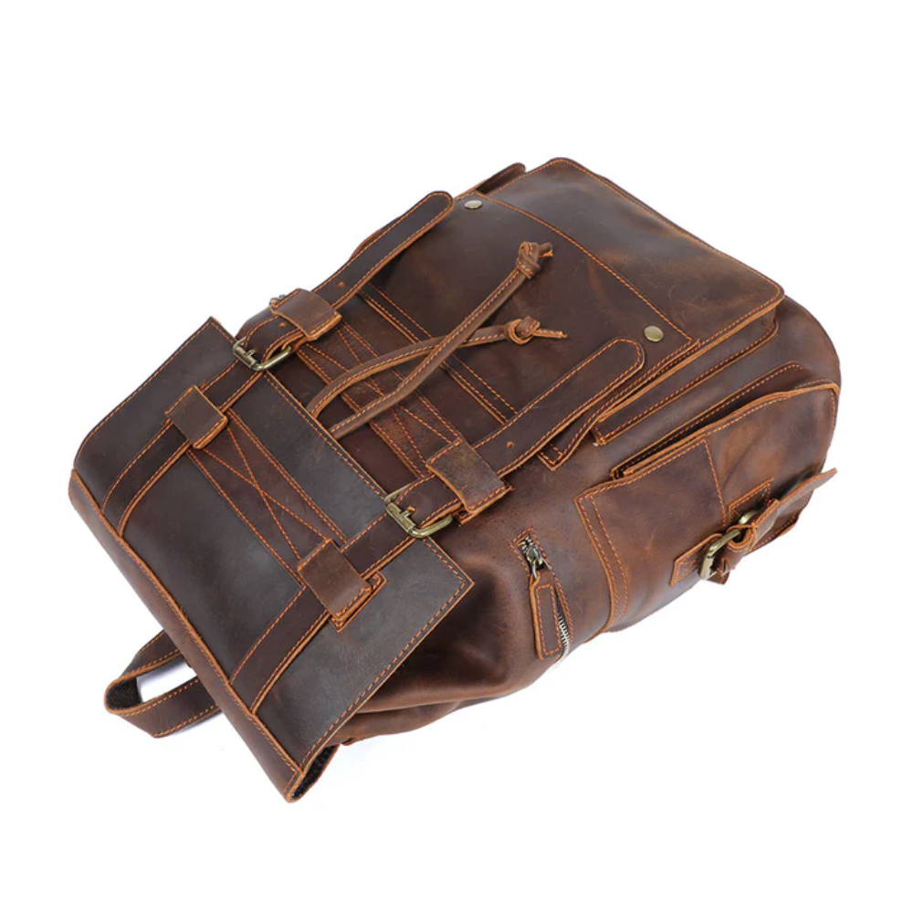 KYLO - Brauner Leder-Rucksack