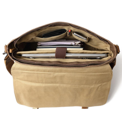 Waxed Canvas Messenger Bag – Winnipeg: Für Alltag & Abenteuer gemacht