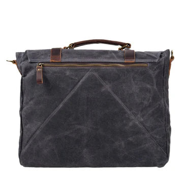 Canvas and Leather Messenger Bag | ORLANDO