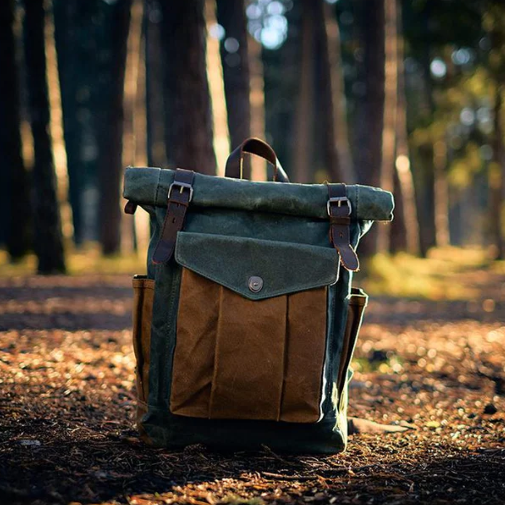 NARIK - Waxed Canvas Roll Top Backpack