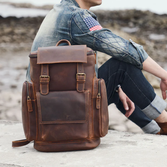 Leder Laptop-Rucksack | Alexander