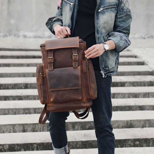Leder Laptop-Rucksack | Alexander