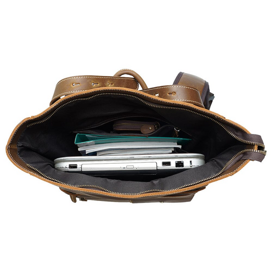 VINSON - Leder Laptop-Buchtasche
