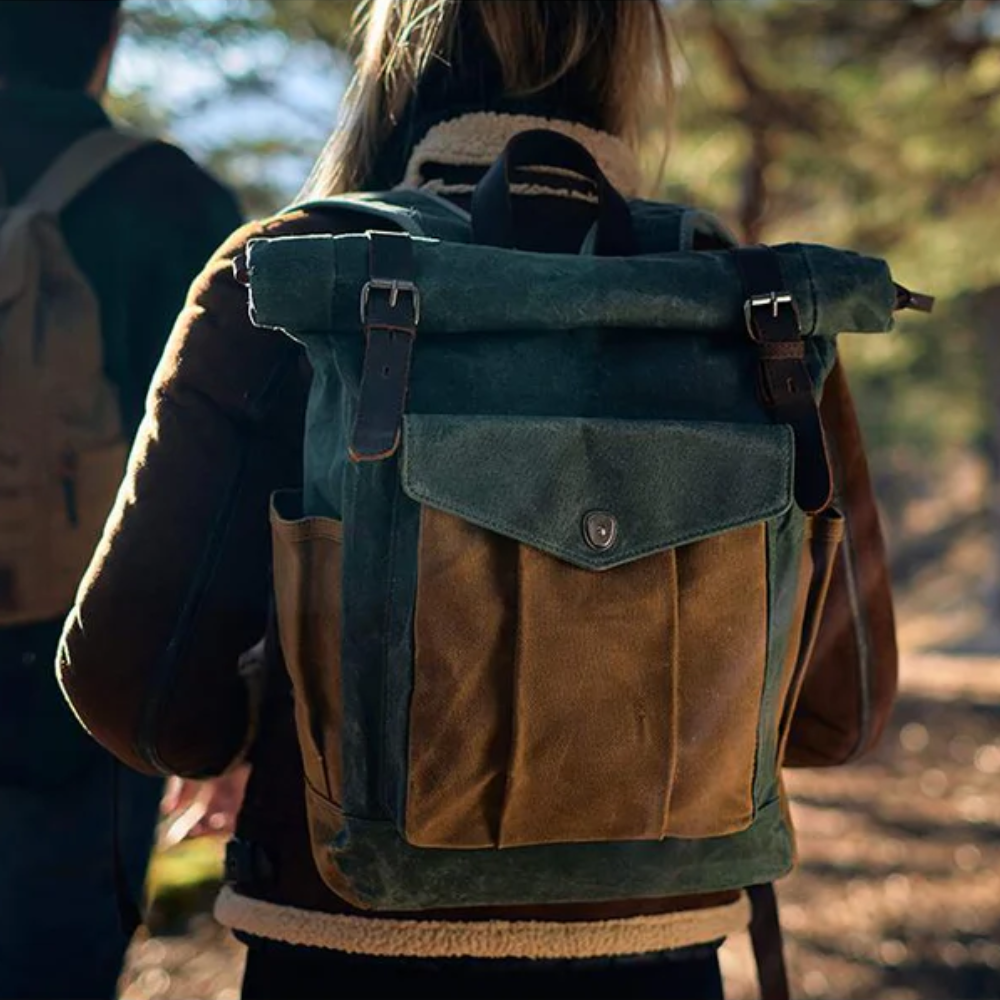 NARIK – Robuster Rolltop-Rucksack aus Canvas & Leder