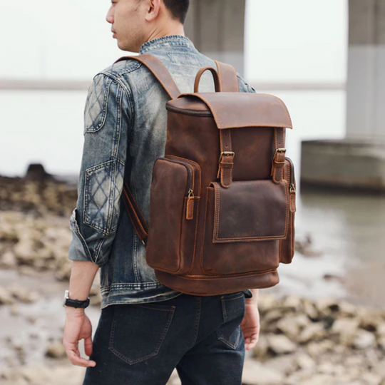 Leder Laptop-Rucksack | Alexander