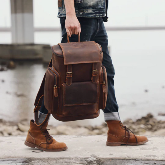 Leder Laptop-Rucksack | Alexander