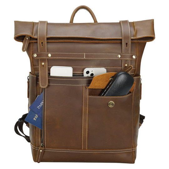 VINSON - Leder Laptop-Buchtasche