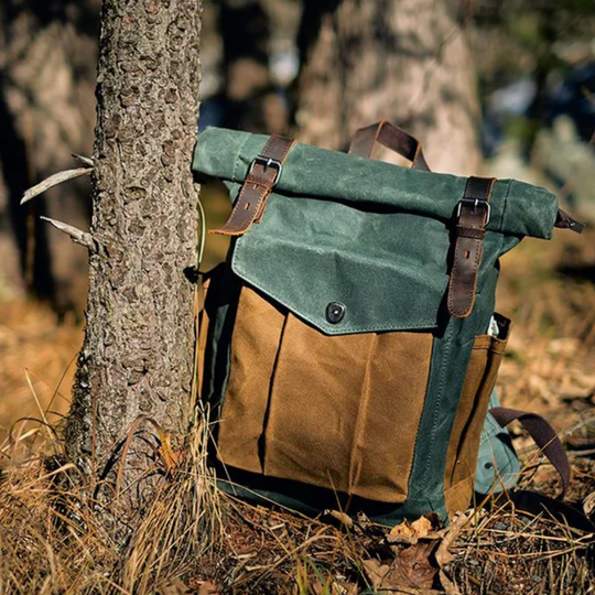 NARIK – Robuster Rolltop-Rucksack aus Canvas & Leder