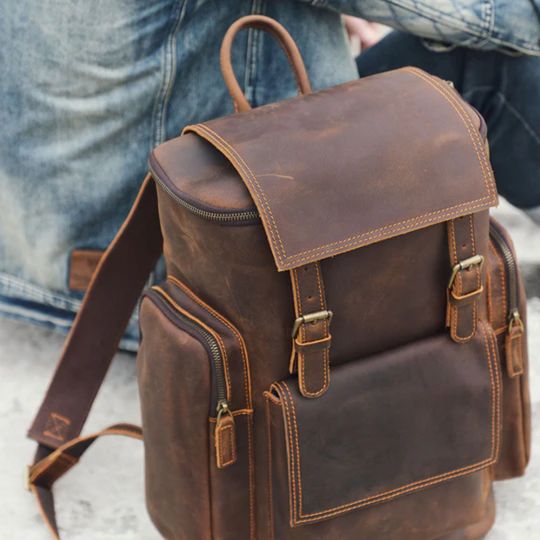 Leder Laptop-Rucksack | Alexander