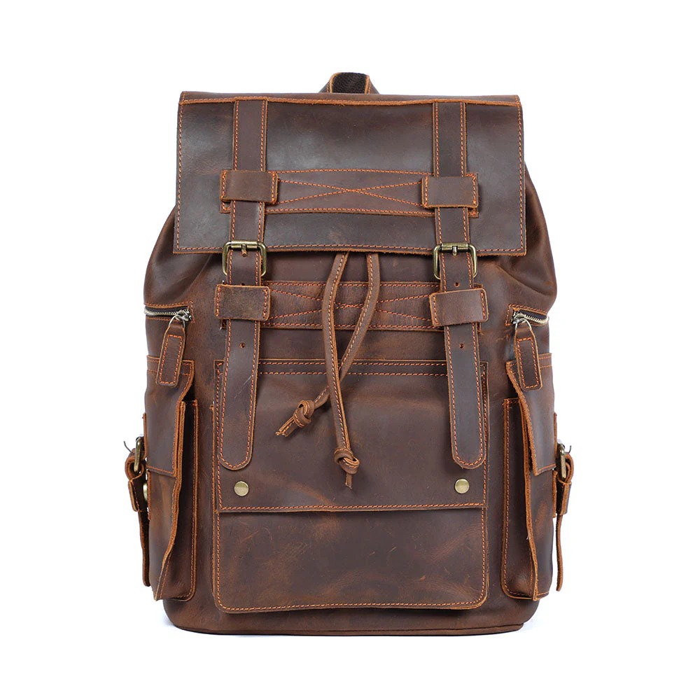 KYLO - Brauner Leder-Rucksack