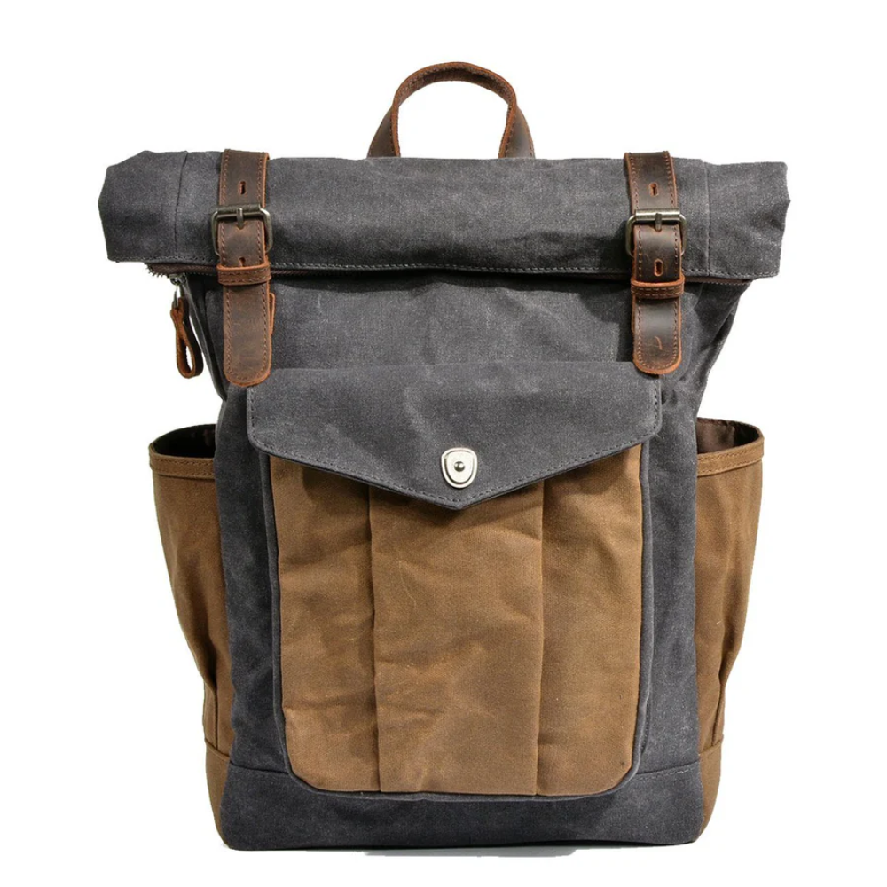 NARIK – Robuster Rolltop-Rucksack aus Canvas & Leder
