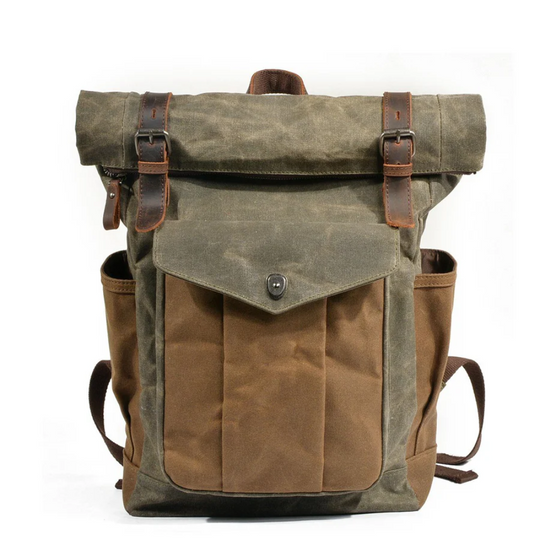 NARIK – Robuster Rolltop-Rucksack aus Canvas & Leder