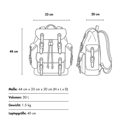 Varden - Vintage Abenteuer Rucksack