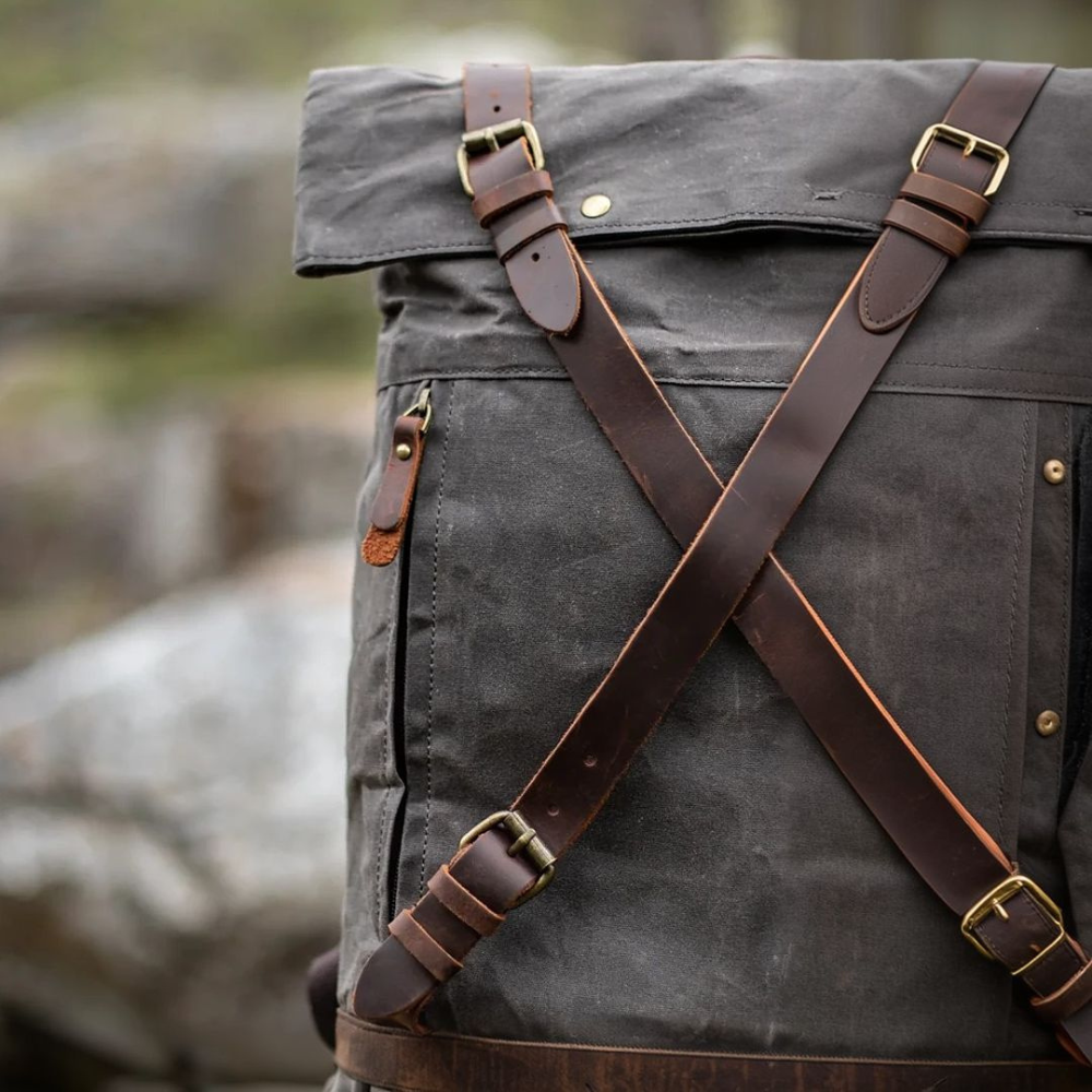 WEXEN – Canvas Rucksack mit Kreuzgurten
