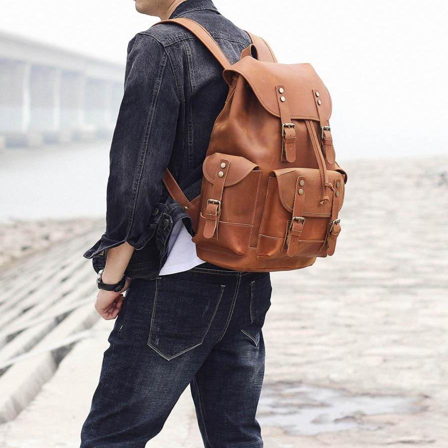 Leder-Reiserucksack – Klaus