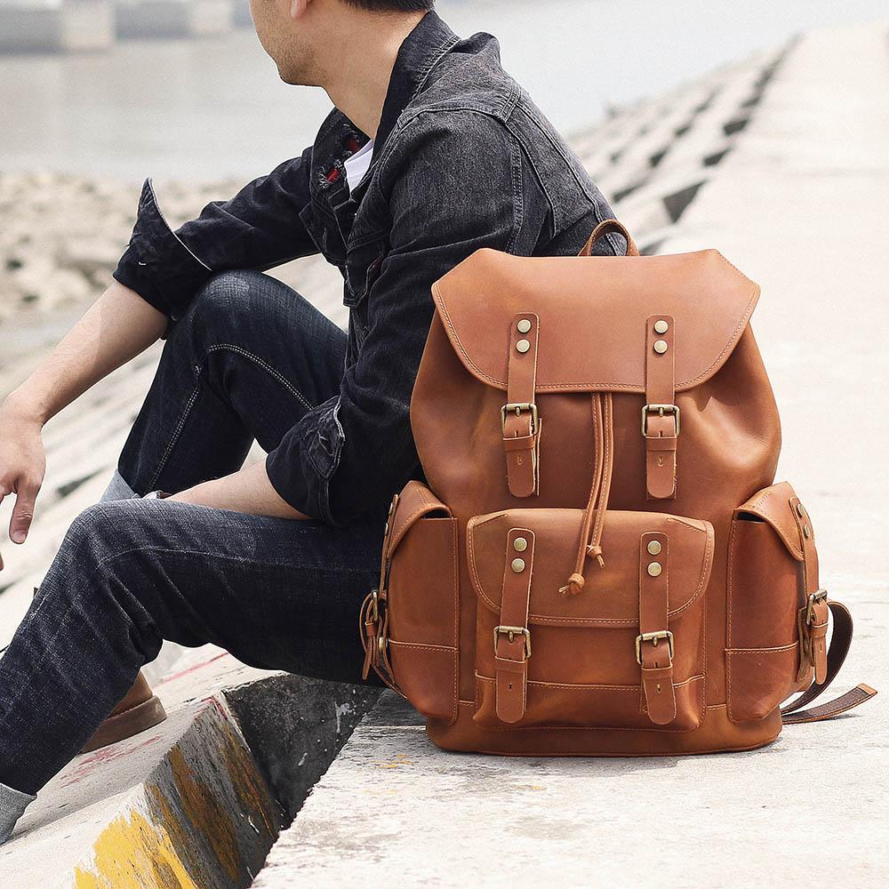 Leder-Reiserucksack – Klaus