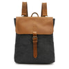 MERNA – Canvas Rucksack Damen mit Lederklappe (Klein & Stilvoll)